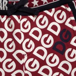 Pre Owned Dolce & Gabbana Multicolor DG Mania Print Jersey Track Pants 18-24 Months