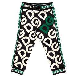 Pre Owned Dolce & Gabbana Multicolor DG Mania Print Jersey Track Pants 24-30 Months