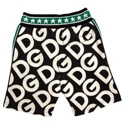 Pre Owned Dolce & Gabbana Multicolor DG Mania Print Jersey Track Shorts 4 Yrs