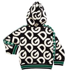 Pre Owned Dolce & Gabbana Multicolor DG Mania Print Jersey Hoodie 4 Yrs