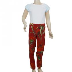 Pre Owned بنطلون فيزون دولتشي آند غابانا أحمر مورد 6 سنوات