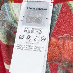 Pre Owned بنطلون فيزون دولتشي آند غابانا أحمر مورد 6 سنوات