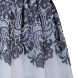 Pre Owned Dolce & Gabbana Monochrome Lace Print Dress 3-6 Mths
