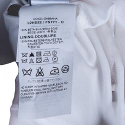 Pre Owned Dolce & Gabbana Monochrome Lace Print Dress 3-6 Mths