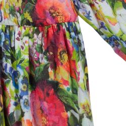 Pre Owned فستان اطفال دولتشي أند غابانا كم طويل نقوش أزهار (بناتي)