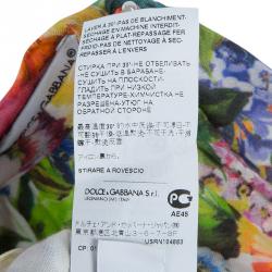 Pre Owned فستان اطفال دولتشي أند غابانا كم طويل نقوش أزهار (بناتي)