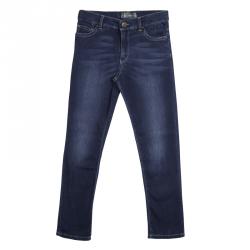 Pre Owned Dolce & Gabbana Indigo Dark Wash Denim Faded Effect Stretch Jeans 9 Yrs
