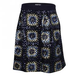 Pre Owned Ermanno Scervino Junior Multicolor Sequined Mini Skirt 12 Yrs