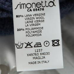 Pre Owned Fendi Blue Wool Toggle Button Detail Long Sleeve Cardigan 4 Yrs