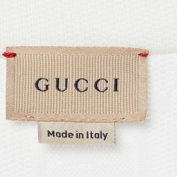 Pre Owned Gucci White GG Textured Jersey Logo Tape Detail Jacket 12 Yrs