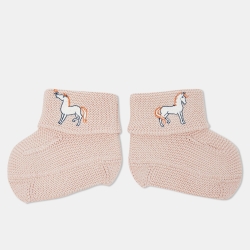 Pre Owned Hermes Pink Cotton Knit Cabriole Baby Gift Set 6M