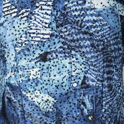 Pre Owned Jean Paul Gaultier Junior Indigo Printed Prunelle Dress 12 Yrs