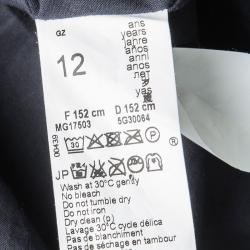 Pre Owned Jean Paul Gaultier Junior Indigo Printed Prunelle Dress 12 Yrs