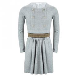 Pre Owned Little Marc Jacobs Grey Knit Long Sleeve Dress 8 Yrs