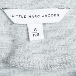 Pre Owned Little Marc Jacobs Grey Knit Long Sleeve Dress 8 Yrs