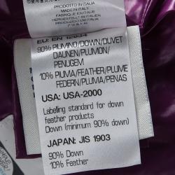 Moncler Purple Hooded Zip Front Nylon Down Jacket 8 Yrs