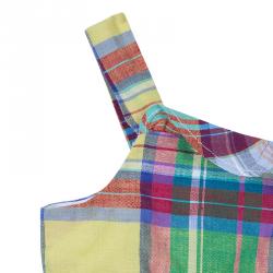 Pre Owned Ralph Lauren Multicolor Plaid Sleeveless Dress and Bloomer Set 6 Months