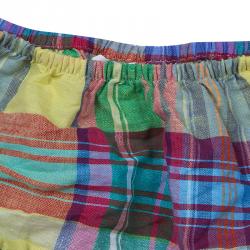 Pre Owned Ralph Lauren Multicolor Plaid Sleeveless Dress and Bloomer Set 6 Months