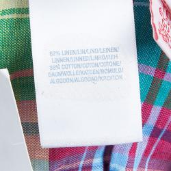 Pre Owned Ralph Lauren Multicolor Plaid Sleeveless Dress and Bloomer Set 6 Months