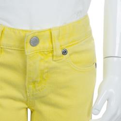 Pre Owned Ralph Lauren Yellow Denim Bowery Skinny Jeans 3 Yrs