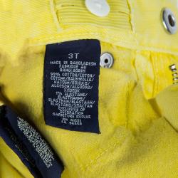 Pre Owned Ralph Lauren Yellow Denim Bowery Skinny Jeans 3 Yrs
