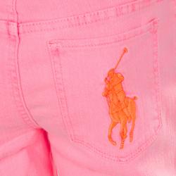 مملوكة مسبقًا بنطلون جينز سكيني رالف لورين باوري وردي مشع 10 سنوات