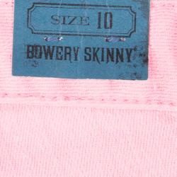 مملوكة مسبقًا بنطلون جينز سكيني رالف لورين باوري وردي مشع 10 سنوات