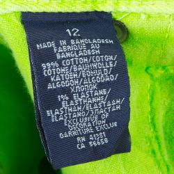 Pre Owned بنطلون جينز سكيني رالف لورين باوري أخضر نيون 12 سنة