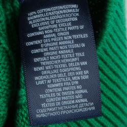 Pre Owned سويتر رالف لورين وتريكو سويدي بنمط شريطي أخضر 8/10 سنوات