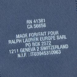 Pre Owned سويتر رالف لورين وتريكو سويدي بنمط شريطي أخضر 8/10 سنوات