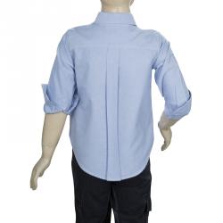 Pre Owned قميص رالف لورين أزرق مطرز بالشعار سنتين