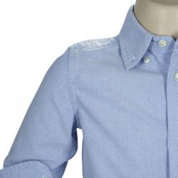 Pre Owned قميص رالف لورين أزرق مطرز بالشعار سنتين