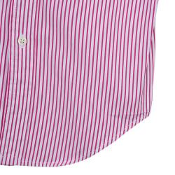 Pre Owned Ralph Lauren Red and White Striped Long Sleeve Buttondown Cotton Shirt 8 Yrs