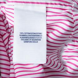 Pre Owned Ralph Lauren Red and White Striped Long Sleeve Buttondown Cotton Shirt 8 Yrs