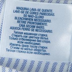 Pre Owned Ralph Lauren White and Blue Striped Cotton Ruffle Detail Long Sleeve Shirt 6 Yrs