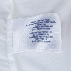 Pre Owned Ralph Lauren White Pintucked Lace Trim Ruffle Detail Long Sleeve Blouse 5 Yrs