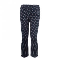 Pre Owned Ralph Lauren Blue Printed Denim Cropped Skinny Jeans 6 Yrs