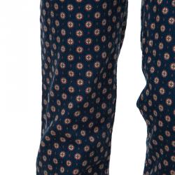 Pre Owned Ralph Lauren Blue Printed Denim Cropped Skinny Jeans 6 Yrs