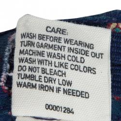 Pre Owned Ralph Lauren Blue Printed Denim Cropped Skinny Jeans 6 Yrs