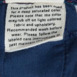 Pre Owned Ralph Lauren Blue Printed Denim Cropped Skinny Jeans 6 Yrs