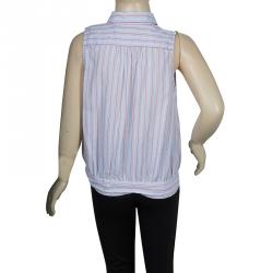 Pre Owned توب رالف لورين قطن مخطط بلا أكمام 8 سنوات