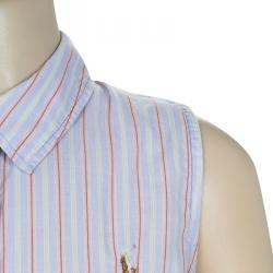 Pre Owned توب رالف لورين قطن مخطط بلا أكمام 8 سنوات