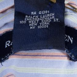 Pre Owned توب رالف لورين قطن مخطط بلا أكمام 8 سنوات