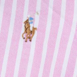 Pre Owned Ralph Lauren Pink Striped Puffed Sleeve Buttondown Shirt 3 Yrs