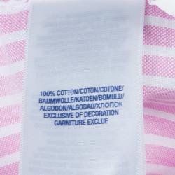 Pre Owned Ralph Lauren Pink Striped Puffed Sleeve Buttondown Shirt 3 Yrs