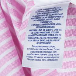 Pre Owned Ralph Lauren Pink Striped Puffed Sleeve Buttondown Shirt 3 Yrs