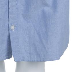 Pre Owned Ralph Lauren Blue Ruffle Detail Buttondown Cotton Dress 14 Yrs