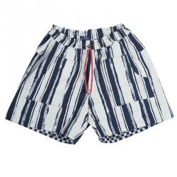 Blue & White Striped Adjustable Shorts 12