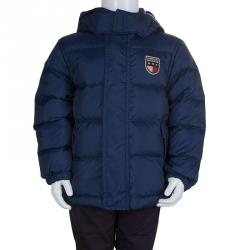 Tommy Hilfiger Blue Quilted Hooded Nirvada Down Jacket 3 Yrs           