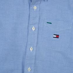 Pre Owned Tommy Hilfiger Blue Long Sleeve Buttondown Cotton Shirt 7 Yrs